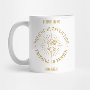 Romans 12:12 Be Joyful Mug